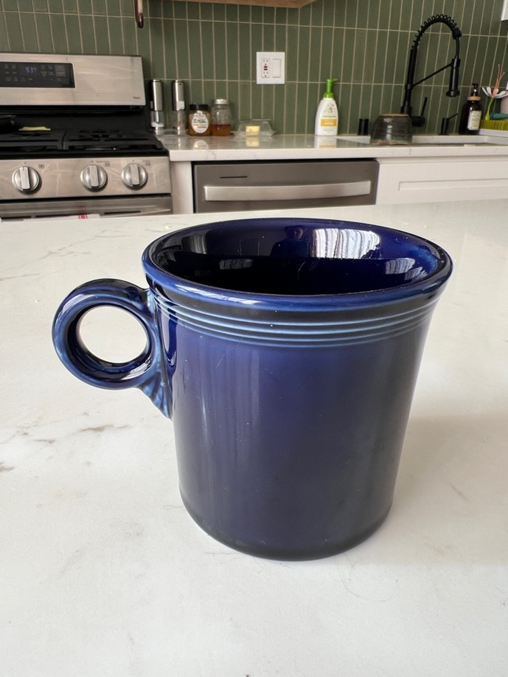Fiesta USA Ceramic Deep Coffee Mug - Navy Blue